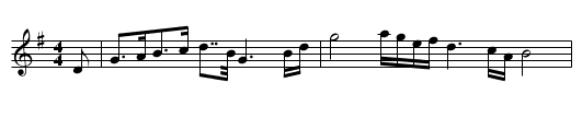 Bean Dubh An Ghleanna - staff notation