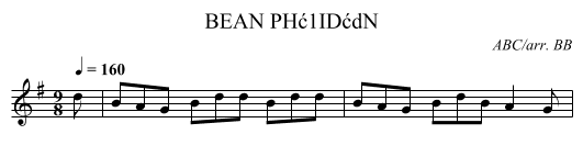 BEAN PHć1IDćdN - staff notation