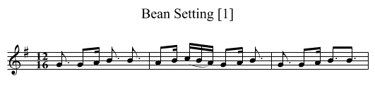 Bean Setting [1] - staff notation
