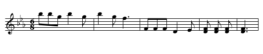 Bear Away, Yankee - staff notation