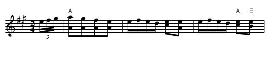 Bear Creek Hop - staff notation