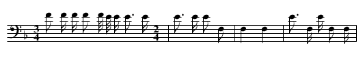 Bear Dance Song (a) - staff notation