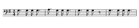 Bear Dance Song (d) - staff notation