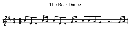 Bear Dance, The  - staff notation