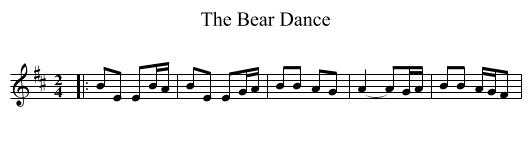 Bear Dance, The  - staff notation
