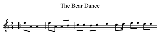 Bear Dance, The  - staff notation