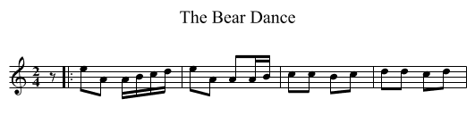 Bear Dance, The  - staff notation