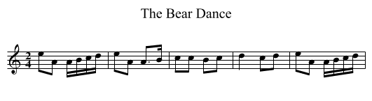 Bear Dance, The  - staff notation
