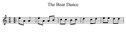 Bear Dance, The  - staff notation