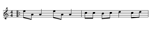 Bear Dance - staff notation