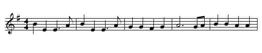 Bear Dance - staff notation