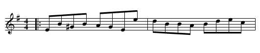 Bear Island Reel - staff notation