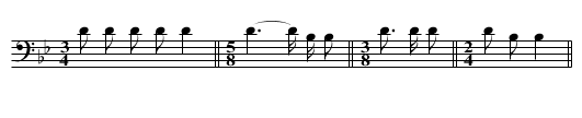 Bear Told Me - staff notation