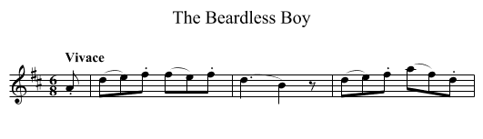 Beardless Boy, The - staff notation