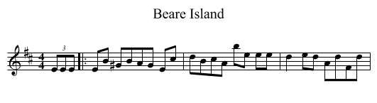 Beare Island - staff notation