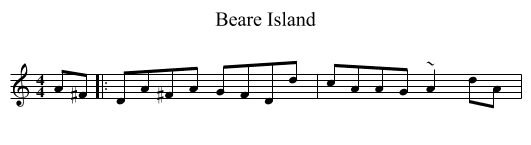 Beare Island - staff notation