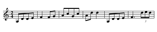 Bearna 'n aonaig - staff notation