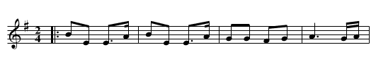 Bear's Dance - staff notation