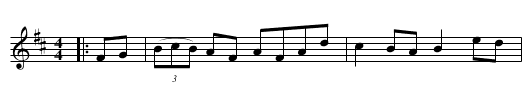 Beatrice Hill's Three Handed Reel - staff notation