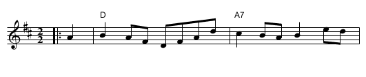Beatrice Hill's Three-Handed Reel - staff notation