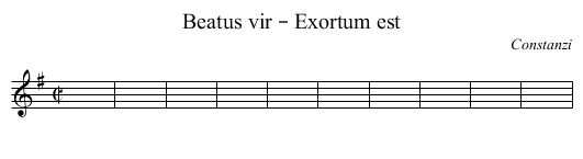 Beatus vir – Exortum est - staff notation