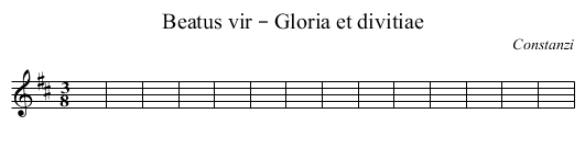 Beatus vir – Gloria et divitiae - staff notation
