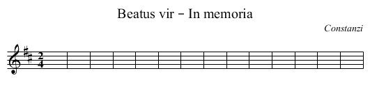 Beatus vir – In memoria - staff notation