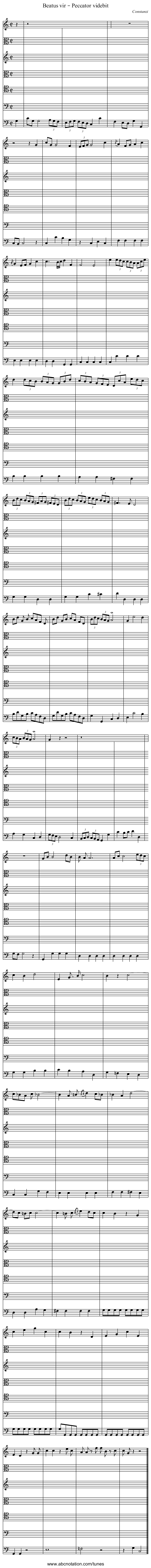 Beatus vir – Peccator videbit - staff notation