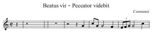 Beatus vir – Peccator videbit - staff notation