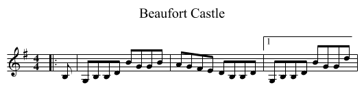 Beaufort Castle - staff notation