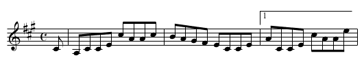 Beaufort Castle - staff notation