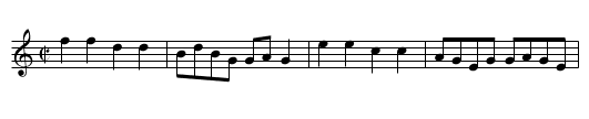 Beaumont Rag - staff notation