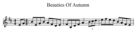 Beauties Of Autumn - staff notation