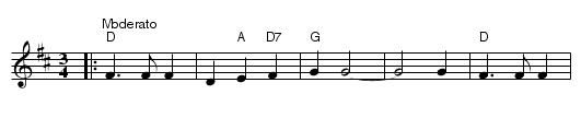 Beautiful, Beautiful Brown Eyes - staff notation