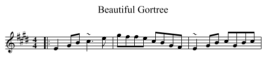 Beautiful Gortree - staff notation