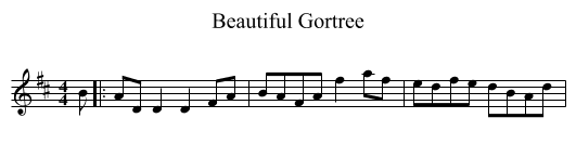 Beautiful Gortree - staff notation