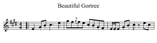 Beautiful Gortree - staff notation