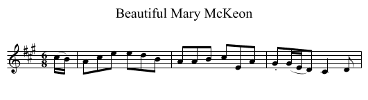 Beautiful Mary McKeon - staff notation