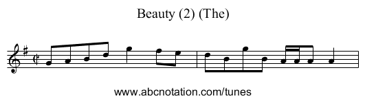 Beauty (2) (The) - staff notation