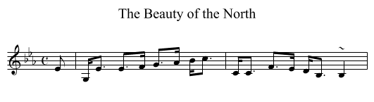 Beauty of the North, The - staff notation