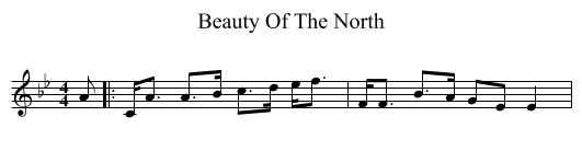 Beauty Of The North - staff notation