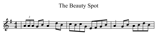 Beauty Spot, The  - staff notation