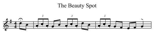 Beauty Spot, The  - staff notation