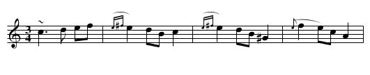 Beckasinen - staff notation