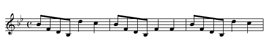 Beckford's Election - staff notation