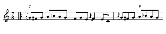Beda Oro - staff notation