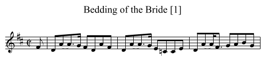 Bedding of the Bride [1] - staff notation