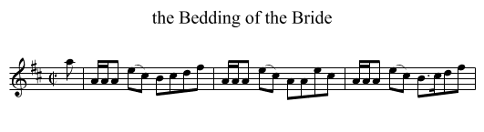 Bedding of the Bride, the  - staff notation