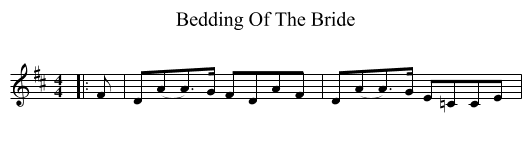 Bedding Of The Bride - staff notation