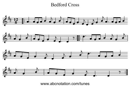 Bedford Cross - staff notation
